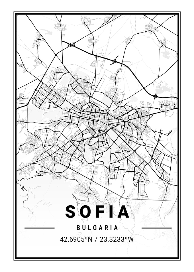 Sofia Light City Map