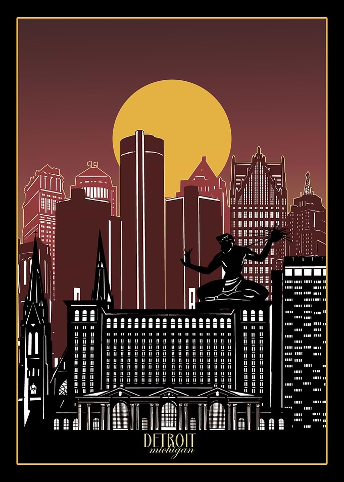 detroit city minimal 3