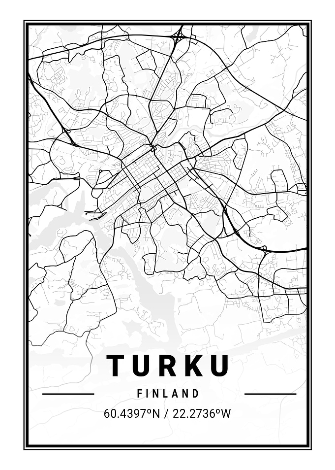 Turku Light City Map