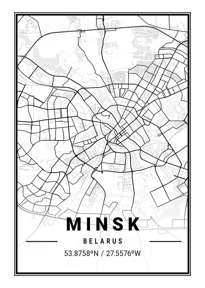 Minsk Light City Map