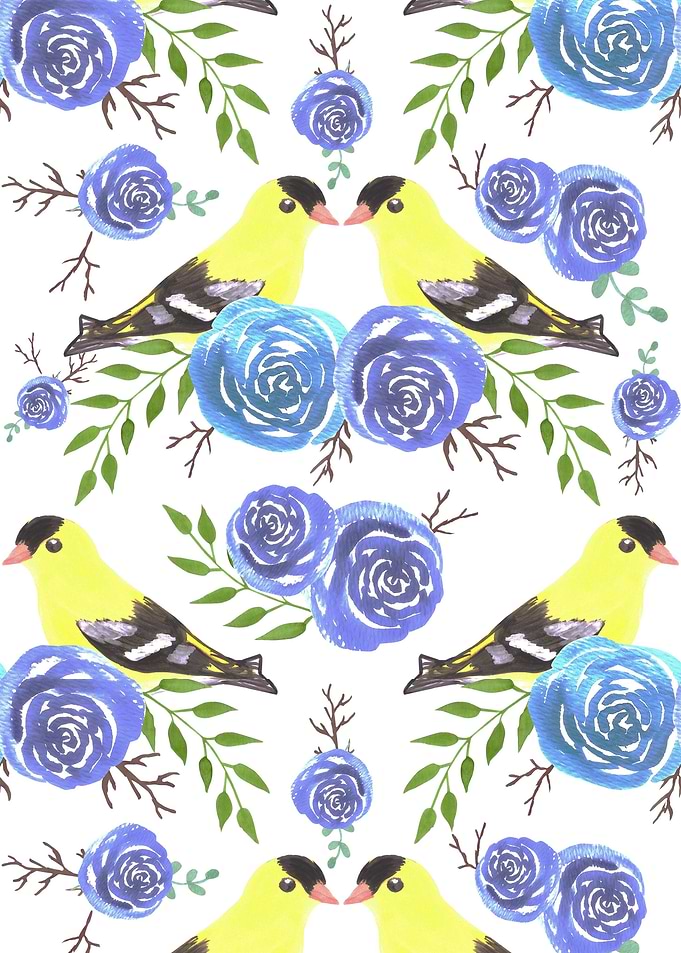 American goldfinches