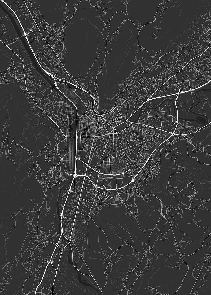 Grenoble France Map