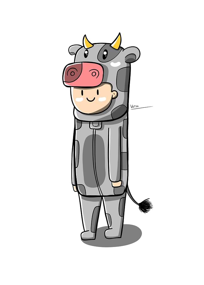Cow Costume Cartoon