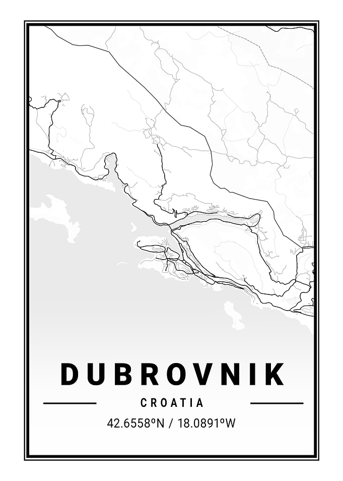 Dubrovnik Light City Map
