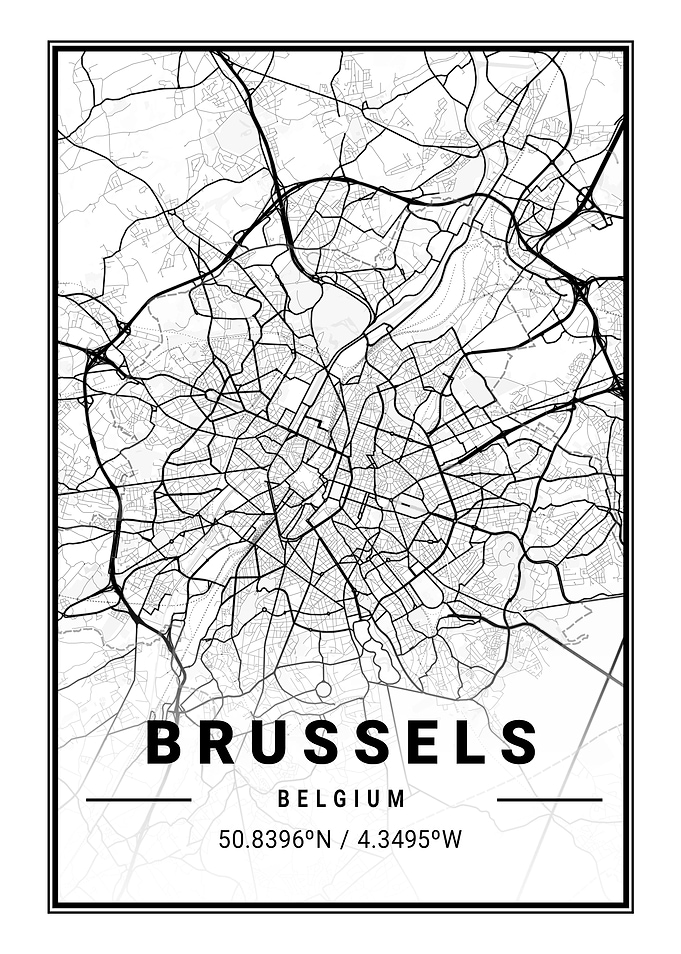 Brussels Light City Map