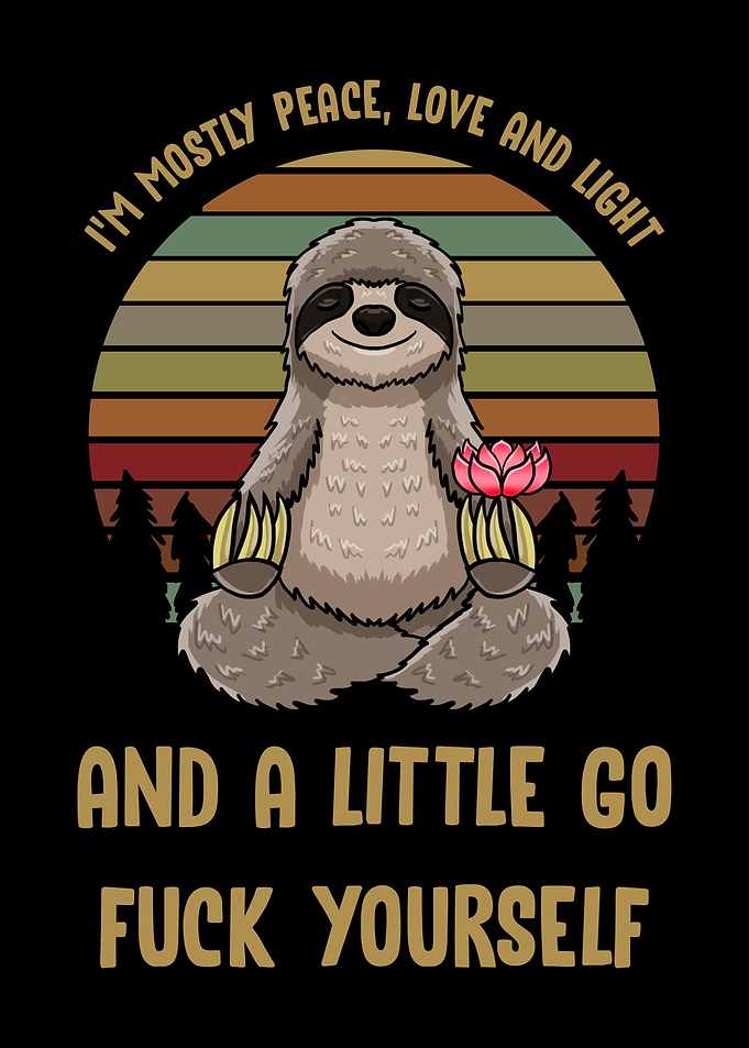 Peace Sloth Lotus Yoga