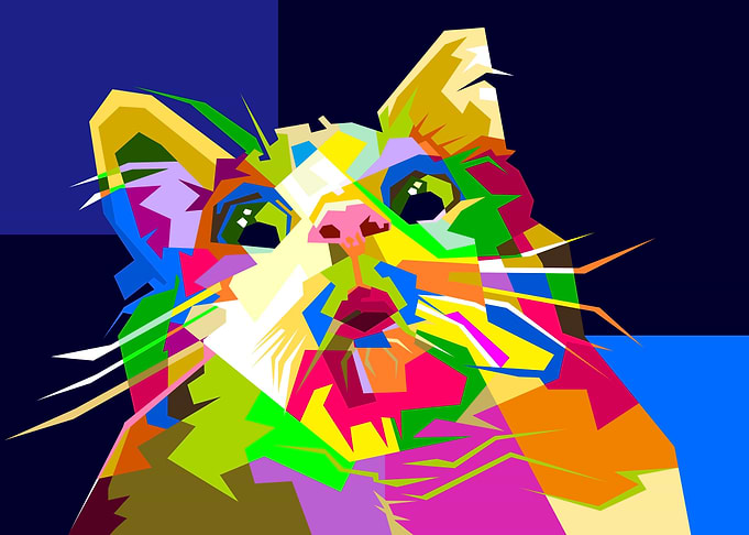 Funny Cat Pop Art