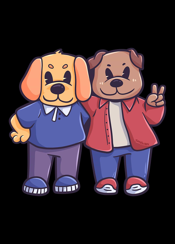 Dog friends boys Pet Gift