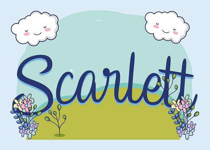 SCARLETT Baby Name Sign