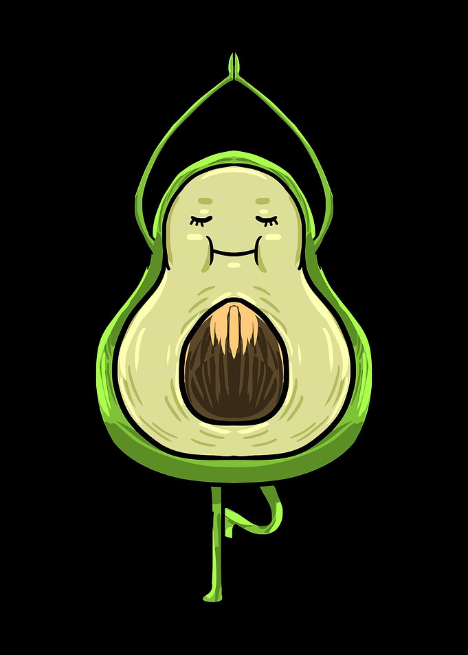 Avocado Yoga Tree Pose
