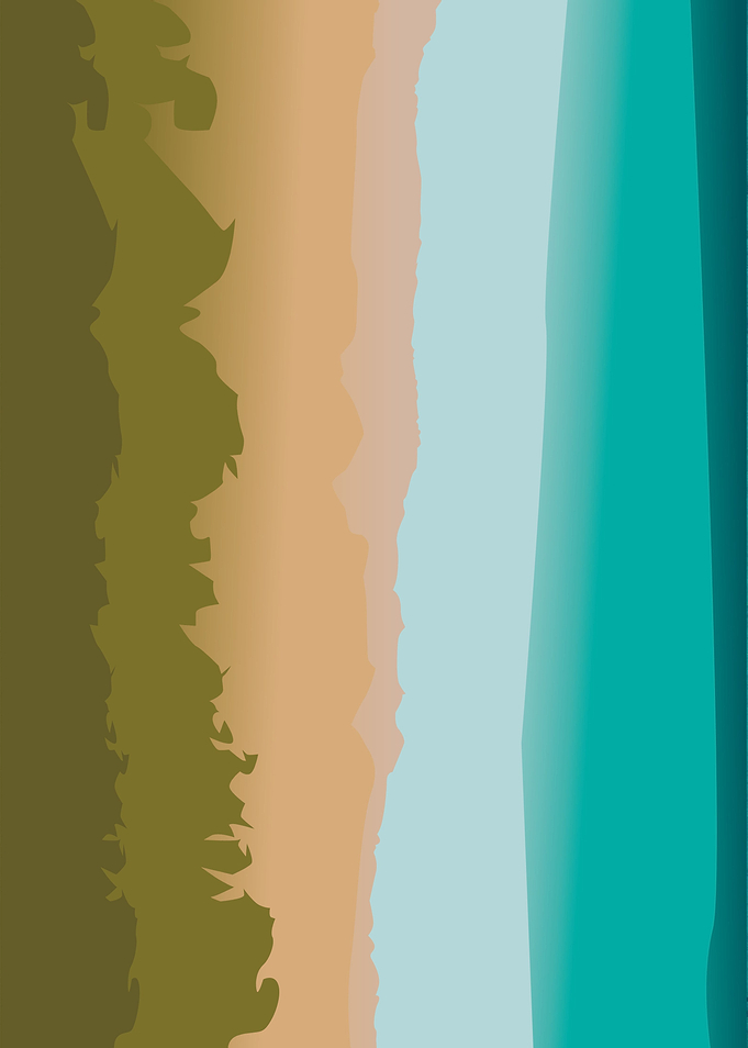 Gentles Beach Illustration