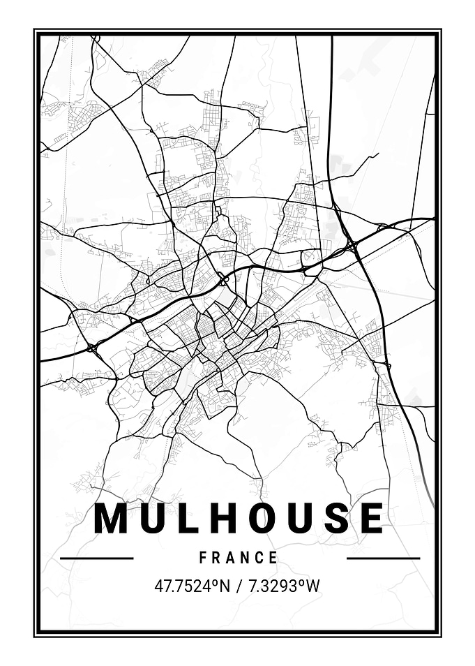 Mulhouse Light City Map
