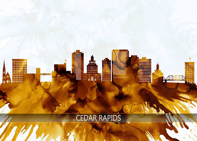 Cedar Rapids Iowa Skyline