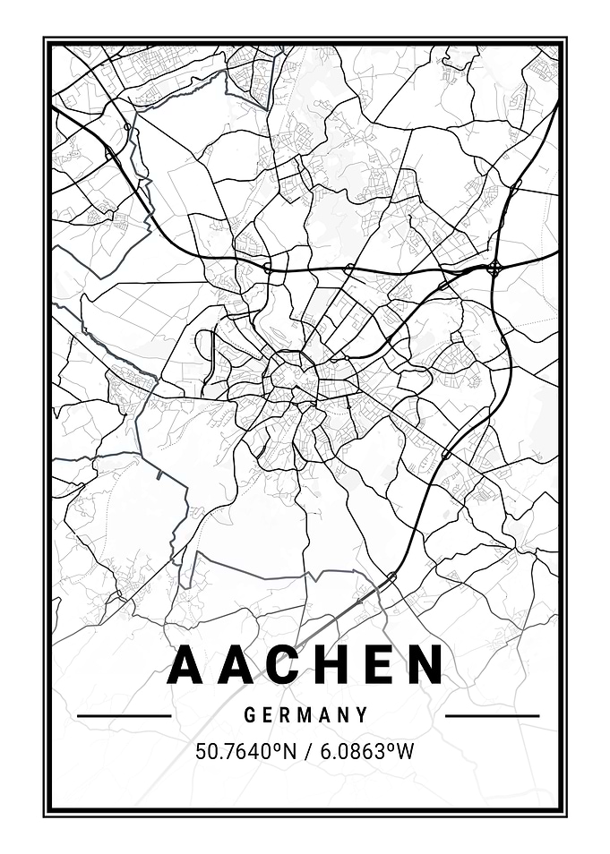 Aachen Light City Map