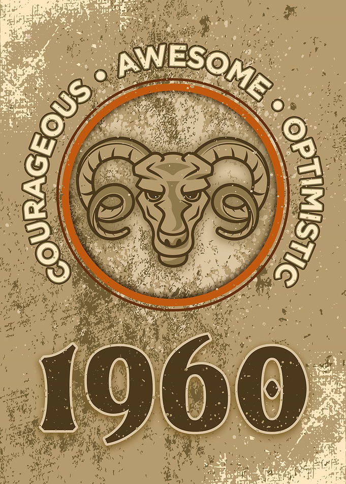 Aries 1960 Birthday Gift