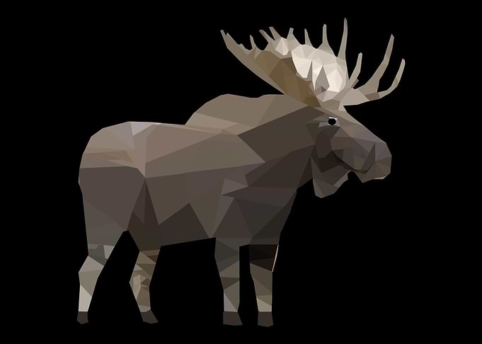 Moose Polygon Animal Scand