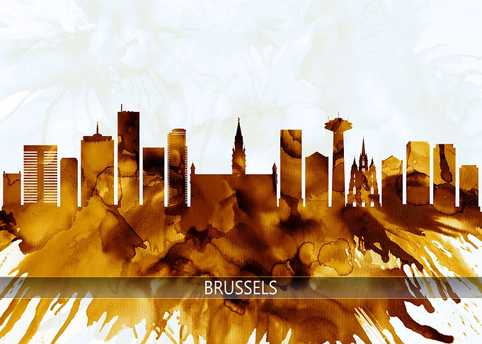 Brussels Belgium Skyline