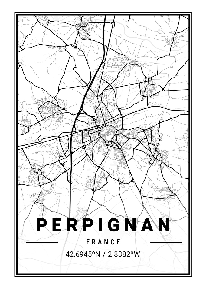 Perpignan Light City Map