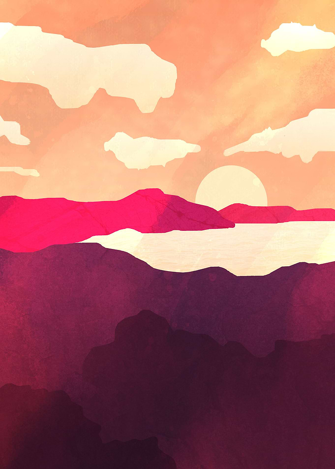Purple & Pink Mountains
