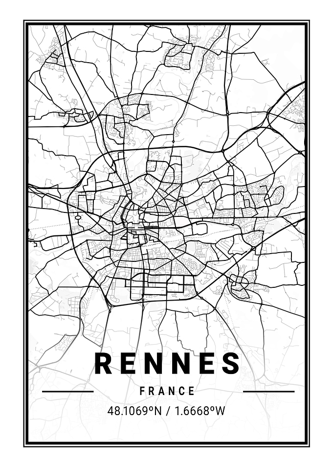 Rennes Light City Map