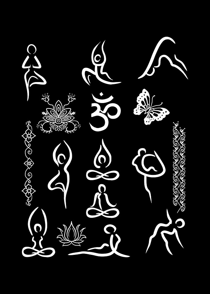 Yoga Lotus Asana Om