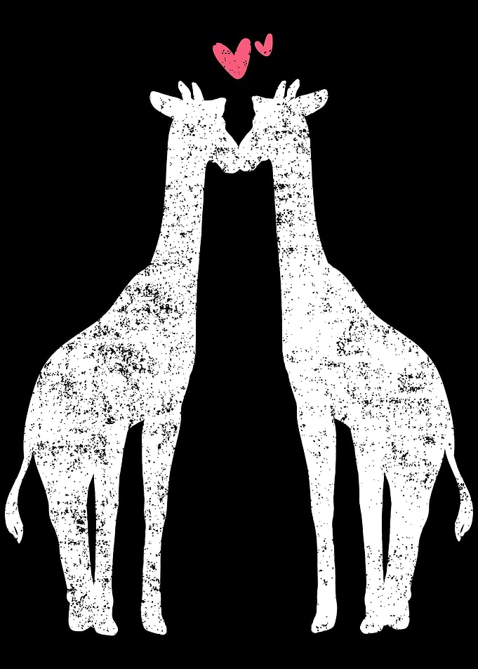 Giraffe Heart Herz Liebe V