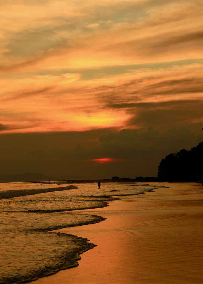 Sunset on the sea