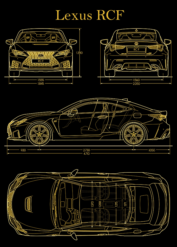 Lexus RCF 2019 Blueprint