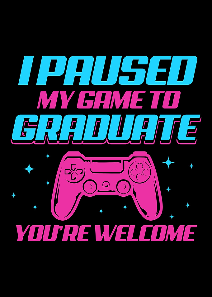 Funny gamer graduation