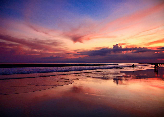Magical sunset on the sea