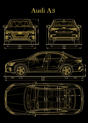 Audi A3 2020 Blueprint