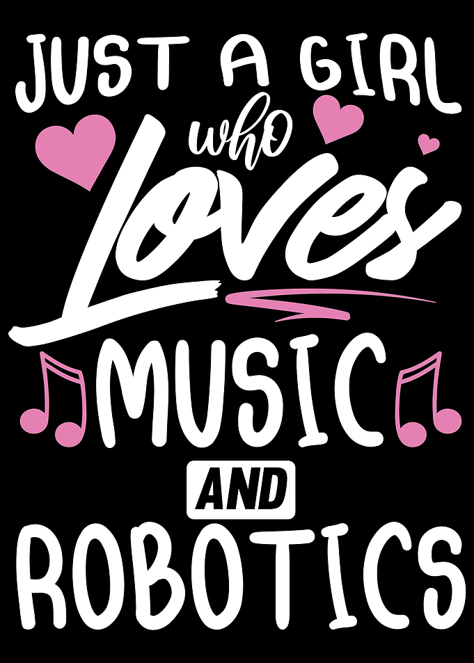 girl who loves music robot