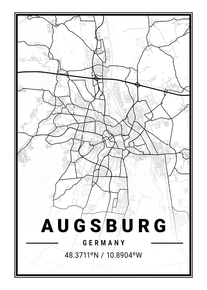 Augsburg Light City Map