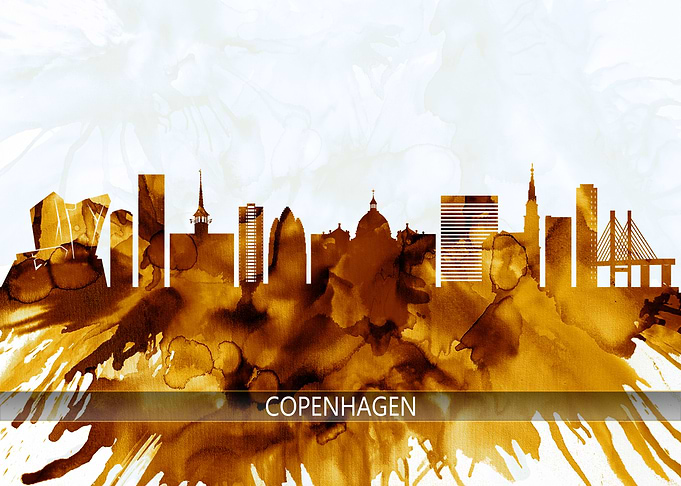 Copenhagen Denmark Skyline