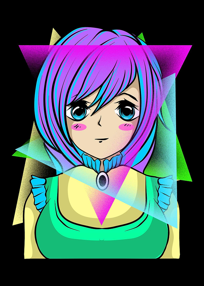 Vaporwave Anime Girl