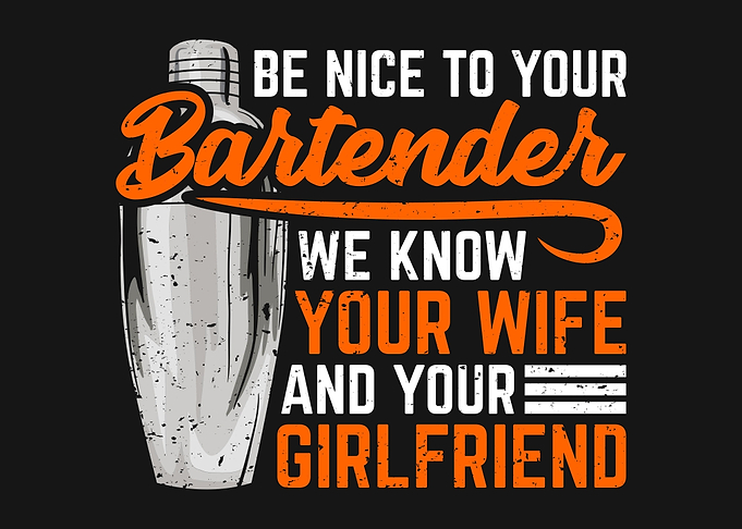 Funny Bartender Design