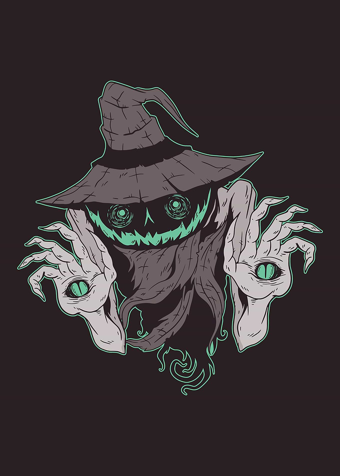 Creepy pumpkin for Hallow