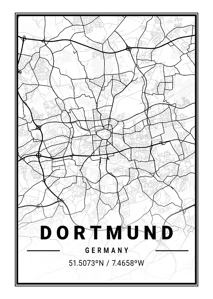 Dortmund Light City Map