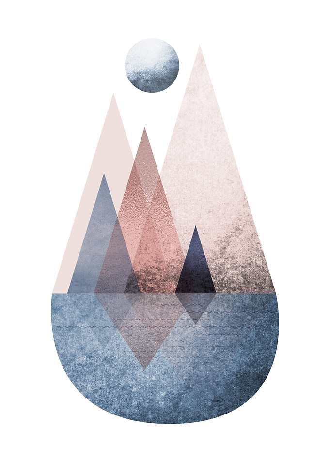 Tear drop blush navy rose