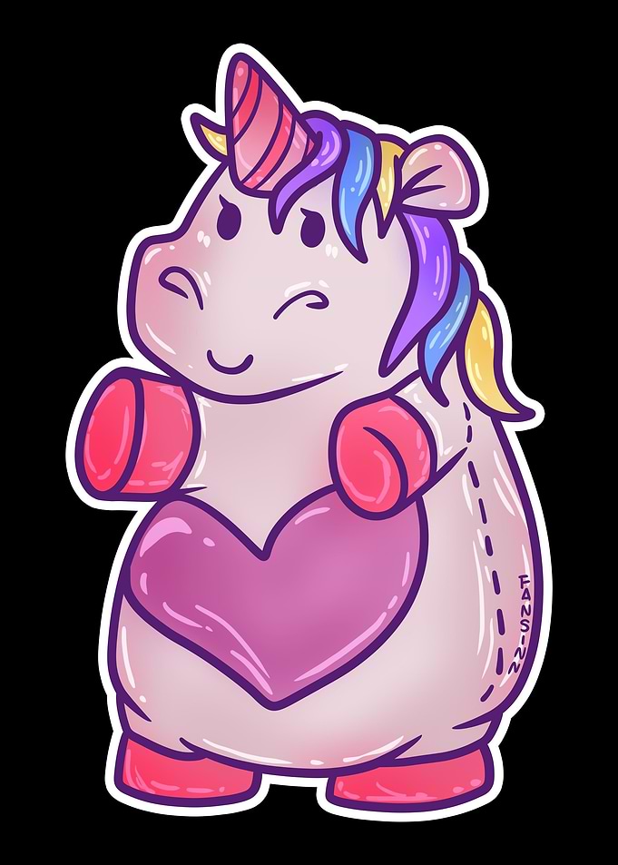 thick cuddly unicorn Unico