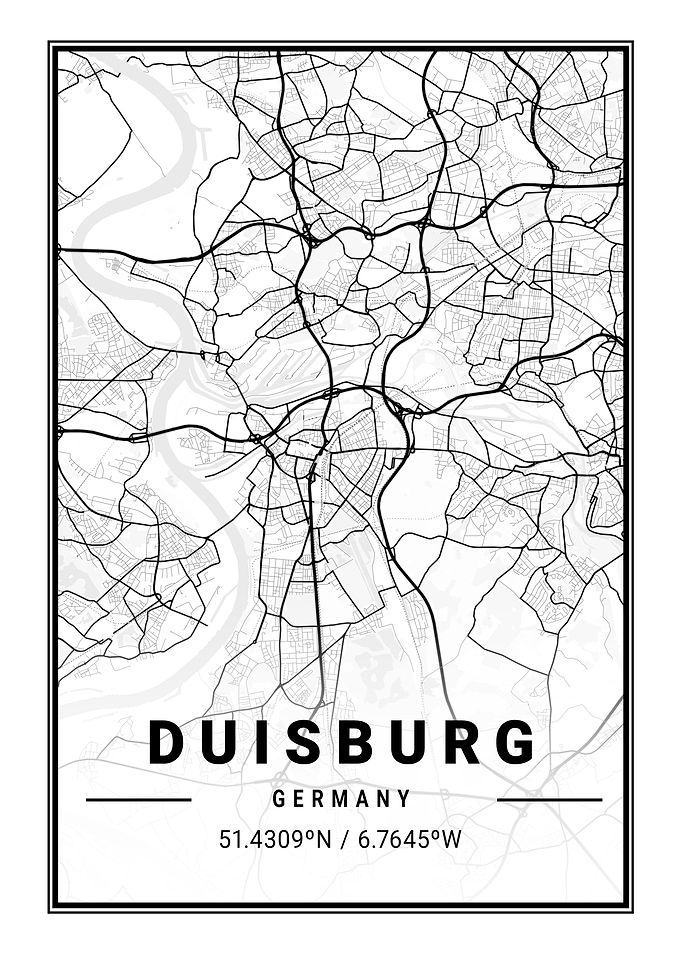 Duisburg Light City Map