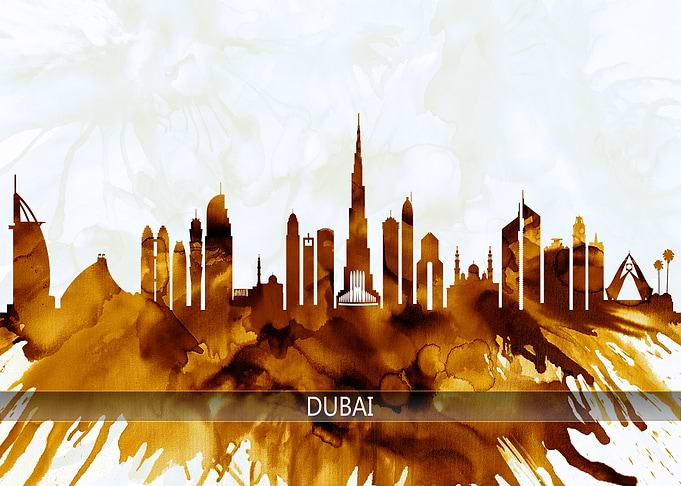 Dubai UAE Skyline