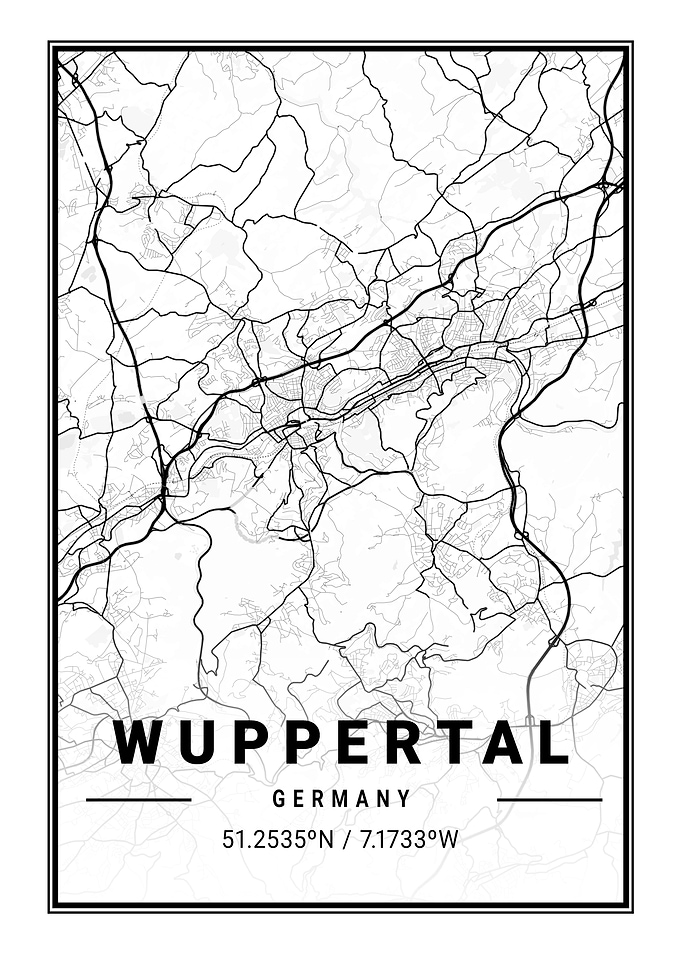 Wuppertal Light City Map