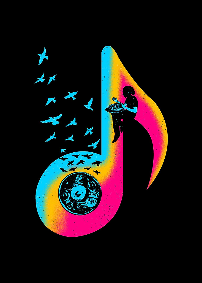 Music Hang Drum Player