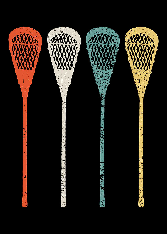 Lax Stick Player Retro