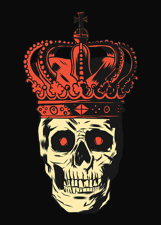 Skull with crown