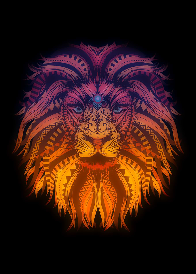 Lion Mandala Design