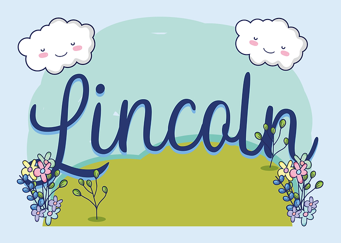 LINCOLN Baby Name Sign
