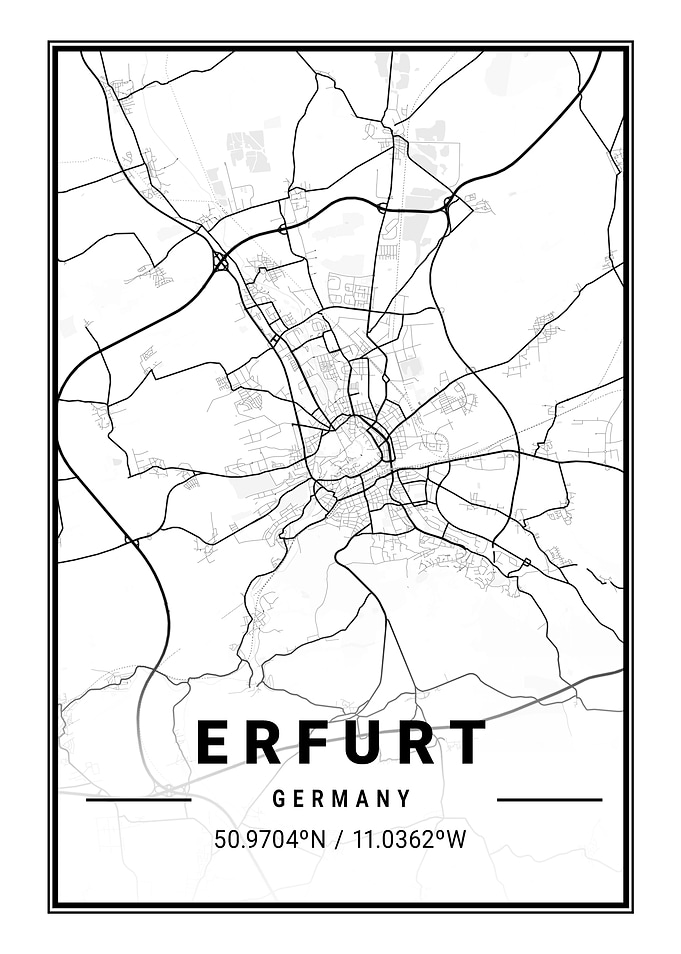 Erfurt Light City Map