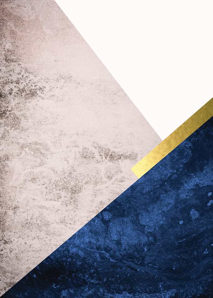 Pink Navy Gold Mountains